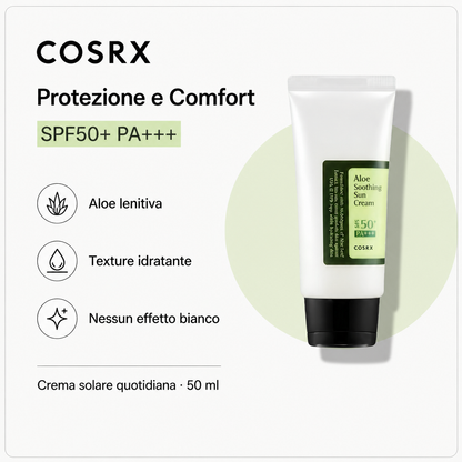 COSRX Aloe Soothing Sun Cream SPF50+ – Crema Solare Lenitiva 50ml