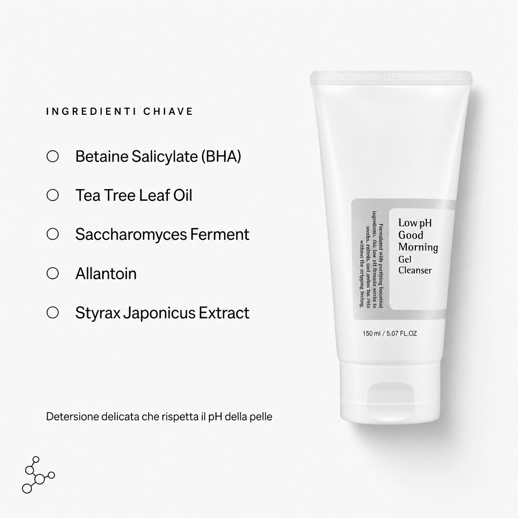 COSRX Low pH Good Morning Cleanser – Detergente Viso 150ml