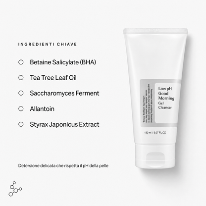 COSRX Low pH Good Morning Cleanser – Detergente Viso 150ml
