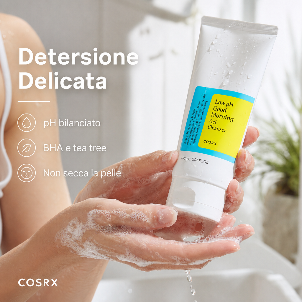 COSRX Low pH Good Morning Cleanser – Detergente Viso 150ml