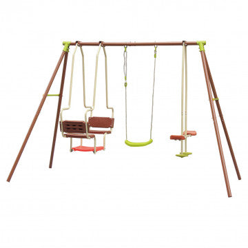 Stahlschaukel für 5 Personen, Rohre Ø 50/25 mm, Abmessungen 2,69 x 1,53 m