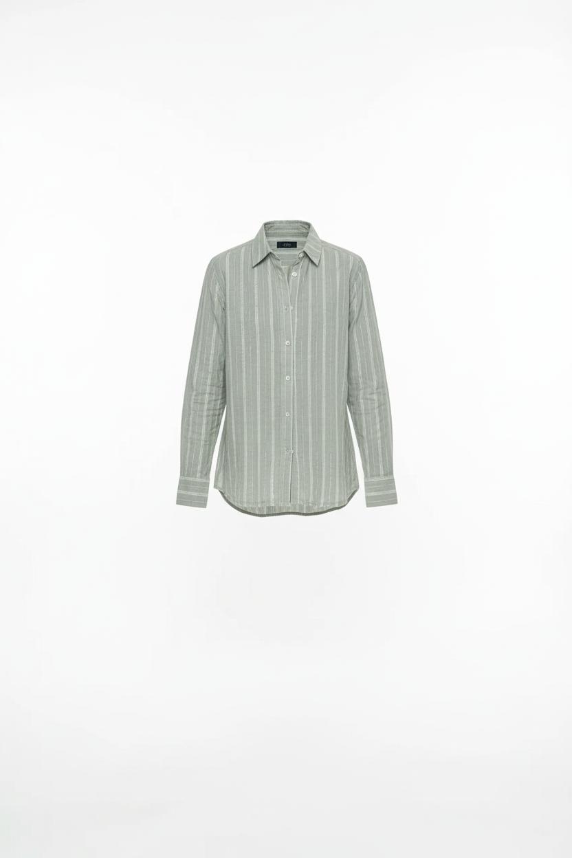 Pepe Jeans camicia a righe da Donna Bain PL2051405 610 Bleach Green