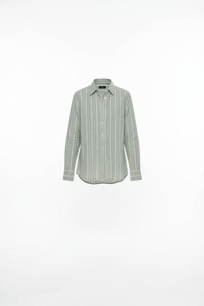 Pepe Jeans camicia a righe da Donna Bain PL2051405 610 Bleach Green