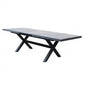 Djerba 200/260 x 100 Table - Aluminum frame and wood-effect ceramic top