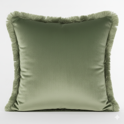 Cuscino Arredo in Velluto con Frange 45x45 cm