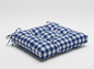 Cuscino Sedia Campagnola in Cotone a Quadri Piccoli - Imbottito Made in Italy