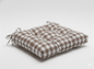 Cuscino Sedia Campagnola in Cotone a Quadri Piccoli - Imbottito Made in Italy