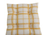 Cuscini Sedia Zaffiro Imbottiti Cotone Jacquard Bianco Giallo Bronzo