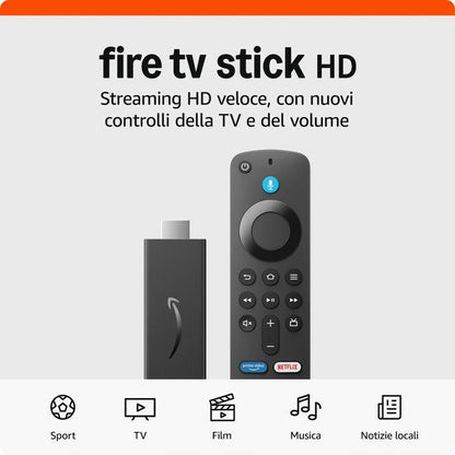 Amazon Fire Tv Stick Full Hd (Wi-Fi 5) Telecomando Vocale Alexa Android Dolby Vision