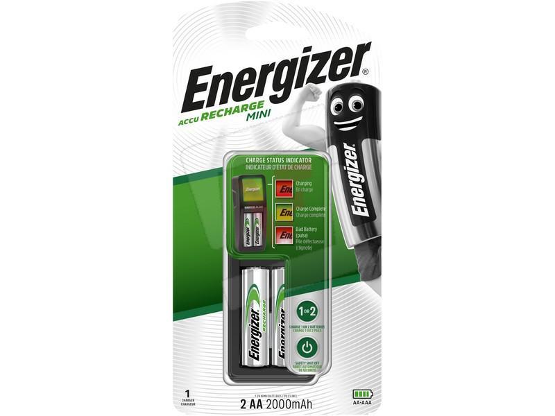 Caricabatterie Energizer Pile AA/AAA Ricaricabile 2 Posti