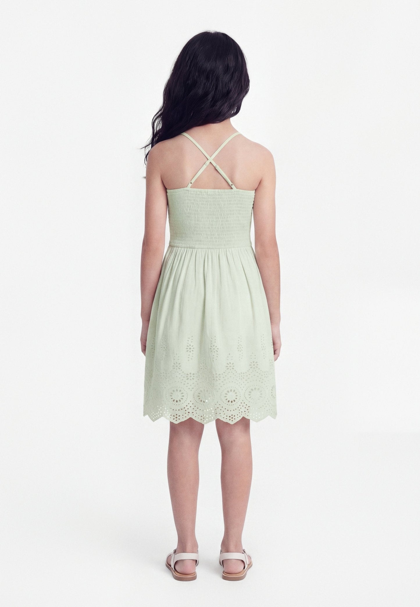 Only Vestito Ragazza KOGBONDI LIFE 15368460 Verde | Abito Casual PE26