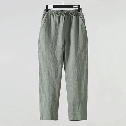 Pantaloni di Lino alla Caviglia