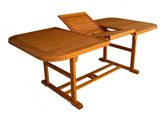 Tavolo Double rettangolare allungabile in legno di acacia cm 150/200x90