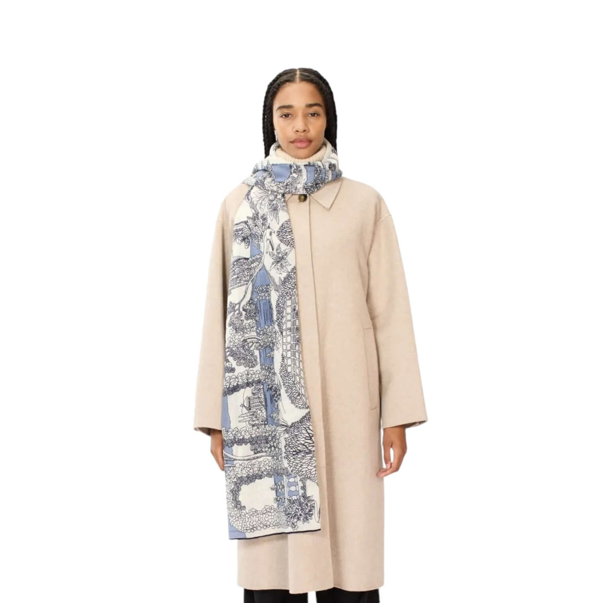 Quatre Saisons Blue Scarf