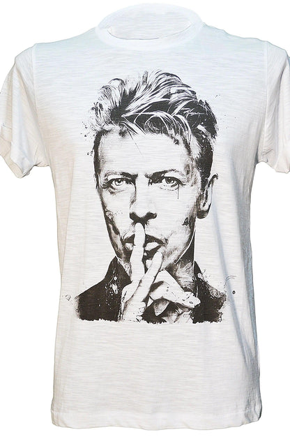 T-shirt David Bowie Uomo Slub - Cotone 100% Made in Italy