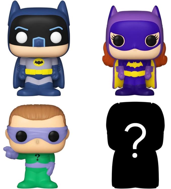 Funko Bitty Pop! DC Comics 4er-Pack – Batman/The Riddler/Batgirl + Überraschungsfigur