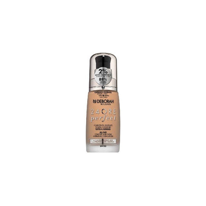 Deborah Milano 24 Ore Perfect Fondotinta Liquido con Acido Ialuronico SPF20 30 ml – Makeup Donna Idratante Lunga Tenuta