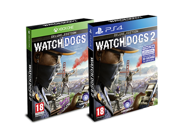 Watch Dogs 2 - Deluxe Limited Edition Xbox One Italienisches Videospiel Neues Spiel