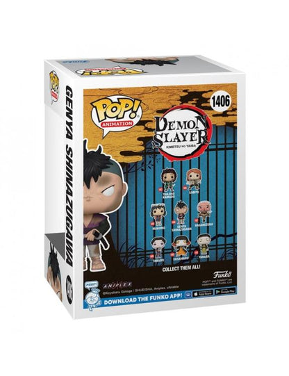 Funko Pop ! Animation Demon Slayer - 1406 Genya Shinazugawa Figure 9Cm Vinyl