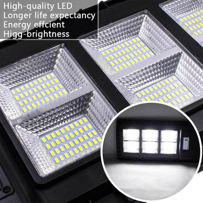 Lampione Stradale Faro Led 180W Pannello Solare Telecomando Sensore Crepuscolare