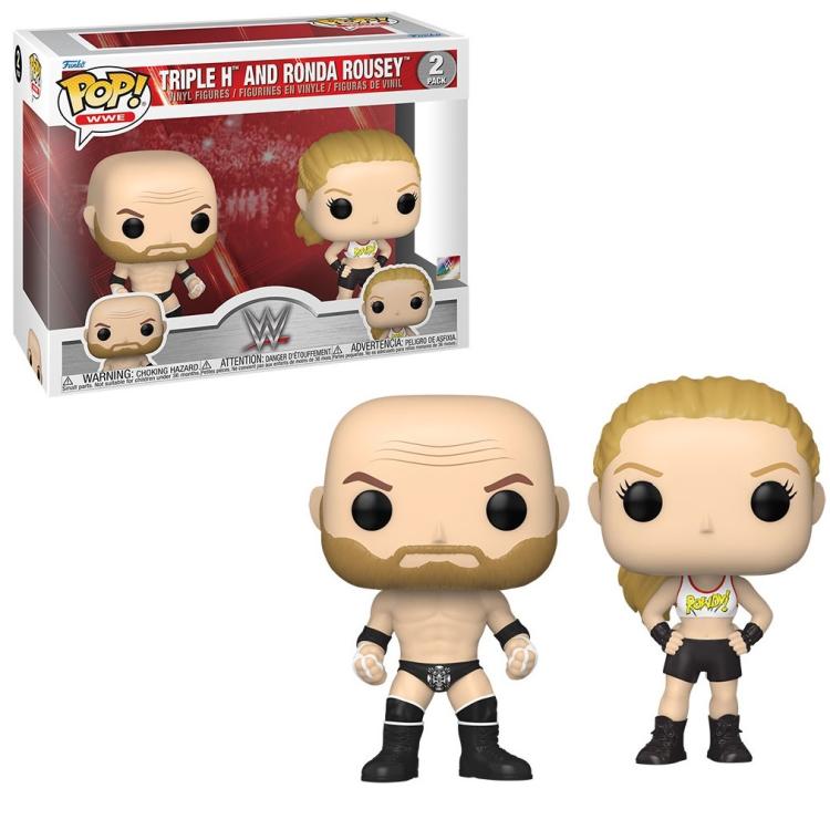 Funko Pop! WWE Wrestling – Triple H und Ronda Rousey (2) Figuren 2er-Pack 9cm