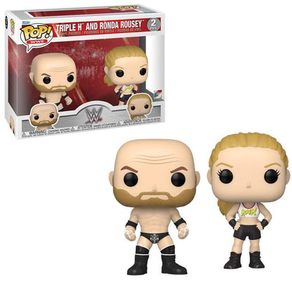 Funko Pop! WWE Wrestling – Triple H und Ronda Rousey (2) Figuren 2er-Pack 9cm