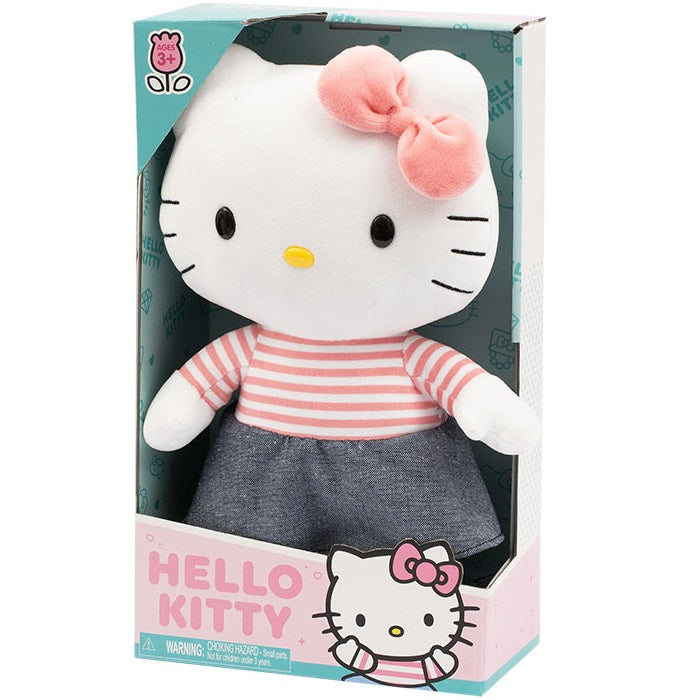 Hello Kitty Plüschtier Strampler Rosa Jeans 30 cm Weiches Sammlerstück Plüschtier Plh1079