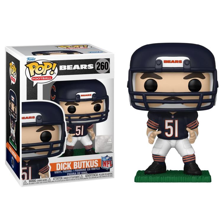 Funko Pop Football NFL Bears (260) Dick Butkus – Vinylfigur 9 cm