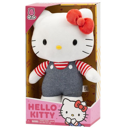 Hello Kitty Plüschtier Jeans-Strampler Blau 30Cm Weiches Sammlerstück Plüschtier Plh1077
