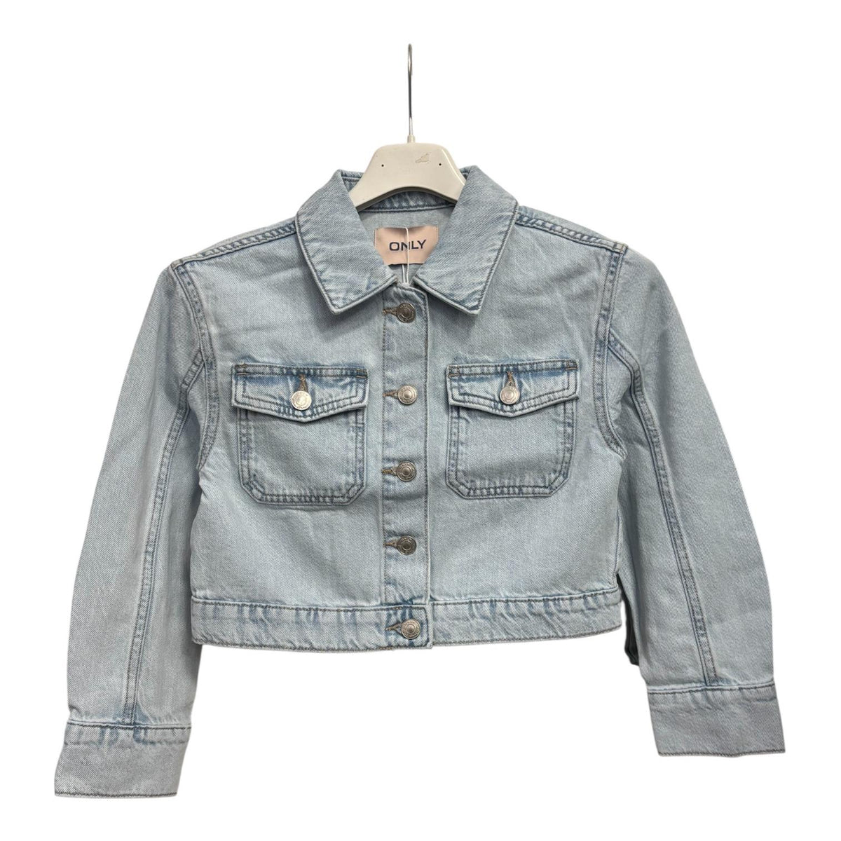 Only Giubbotto Jeans Ragazza KOGLUMI 15340434 Blu Chiaro