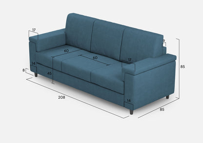 Divano Marrak 3 posti (tre sedute da 60cm) misure esterne L.208cm