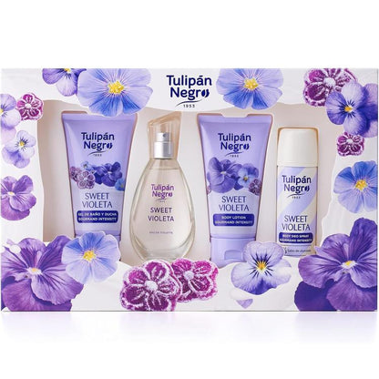 Tulipan Negro Sweet Viola Confezione Regalo Profumo Bagnoschiuma Deo Crema Corpo