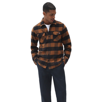 Dickies camica da adulto unisex in flanella di cotone New Sacramento DK0A4XDZB00 marrone