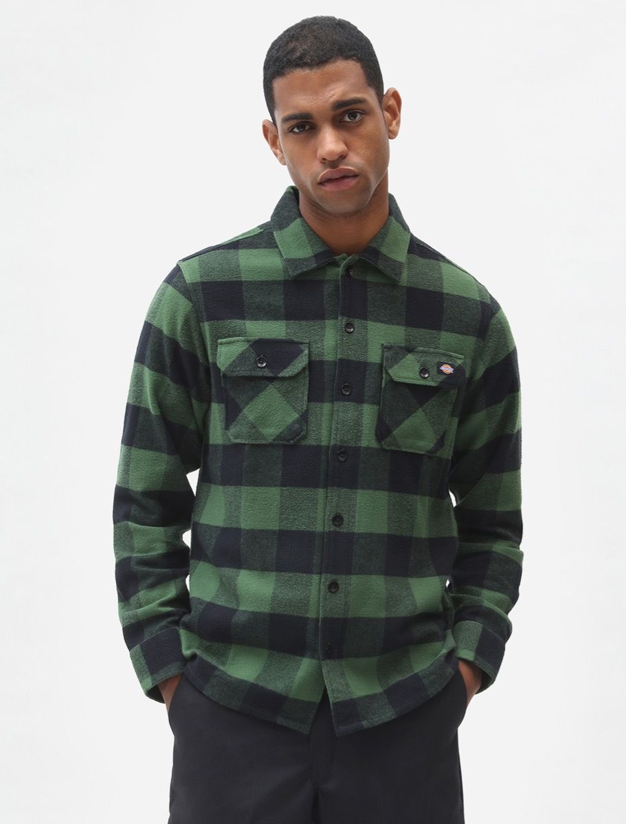 Dickies Unisex New Sacramento Check Shirt DK0A4XDZPG pine green