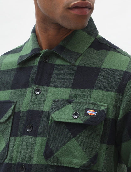 Dickies Unisex New Sacramento Check Shirt DK0A4XDZPG pine green
