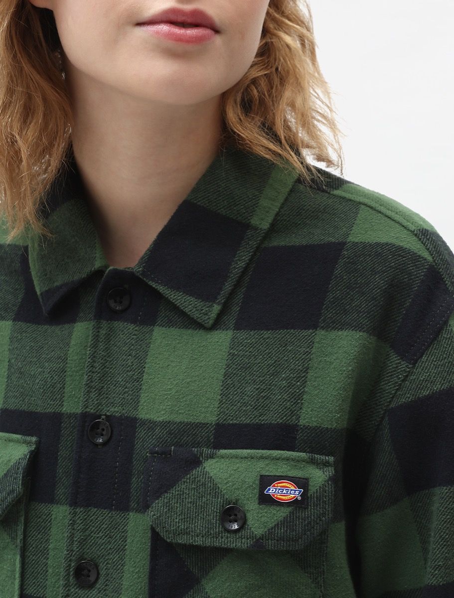Dickies Unisex New Sacramento Check Shirt DK0A4XDZPG pine green