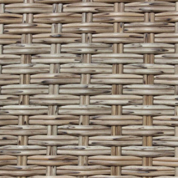 Gartentisch Azore 150 x 90 rechteckig mit Metall- und Wickergeflecht und Glasplatte