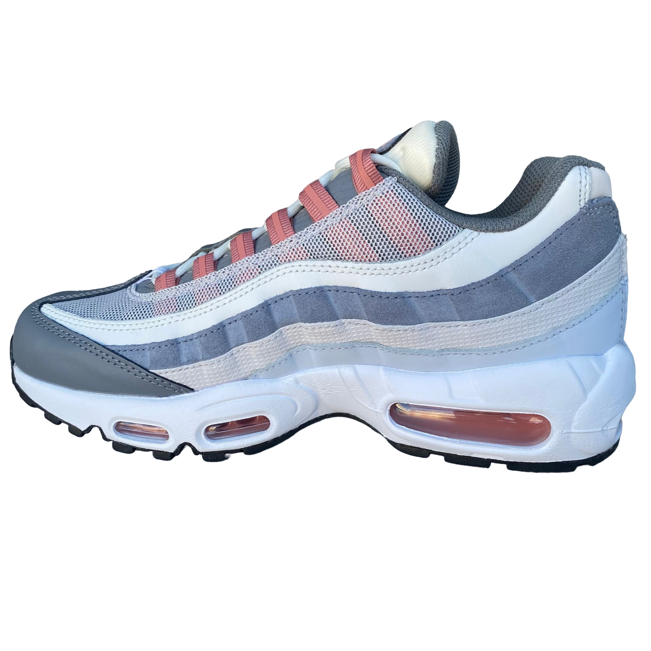 Nike Air Max 95 Lifestyle Sneakers Uomo Grigio Bianco Vino Rosè - DM0011-008