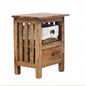 Beistellschrank ALEC - Nachttisch aus recyceltem Holz, braun 40x30x51cm