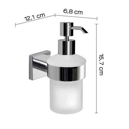 Dosasapone a muro GEDY linea Fuji in acciaio Cromato