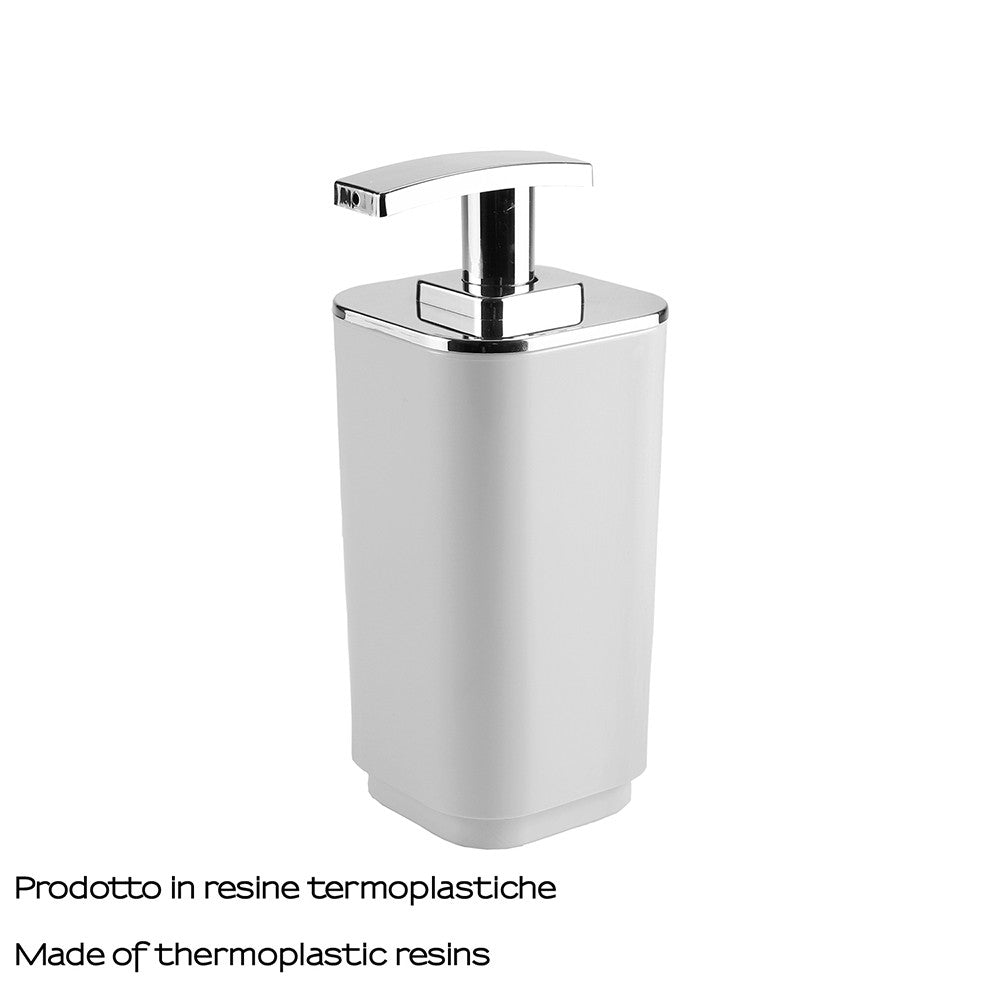 Dosasapone Appoggio Gedy Seventy Bianco | Resina e Cromo