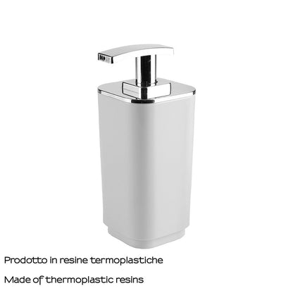 Dosasapone Appoggio Gedy Seventy Bianco | Resina e Cromo