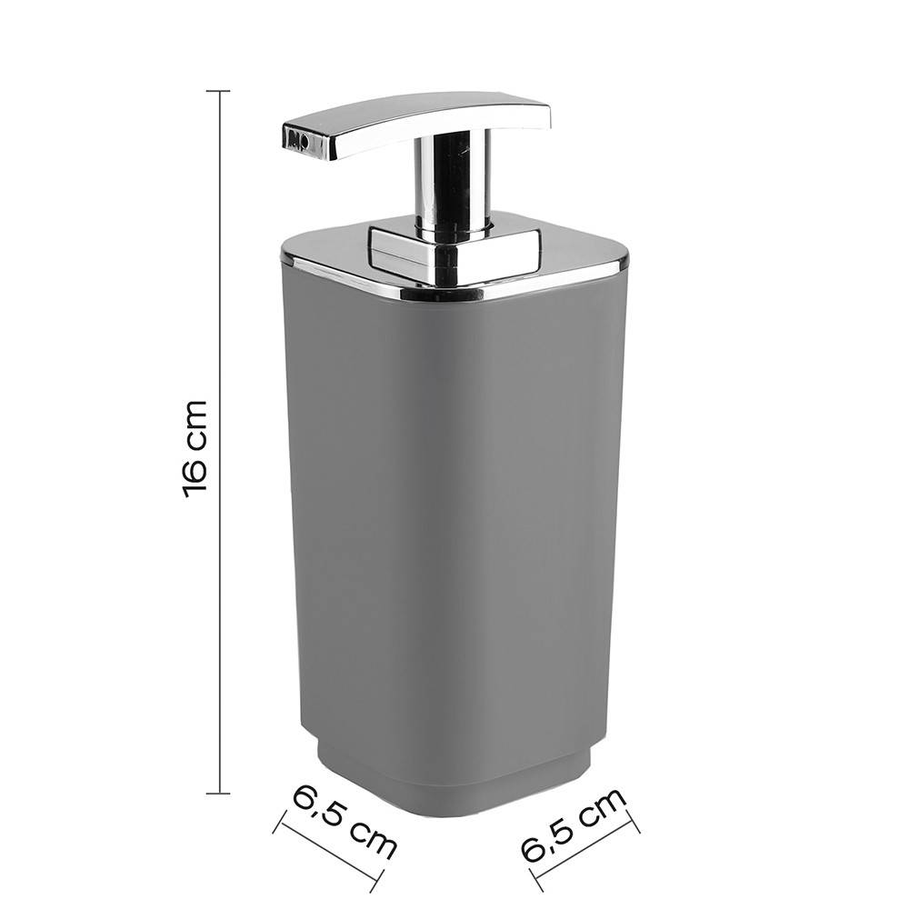 Dosasapone d' appoggio GEDY linea Seventy in resina colore Grigio