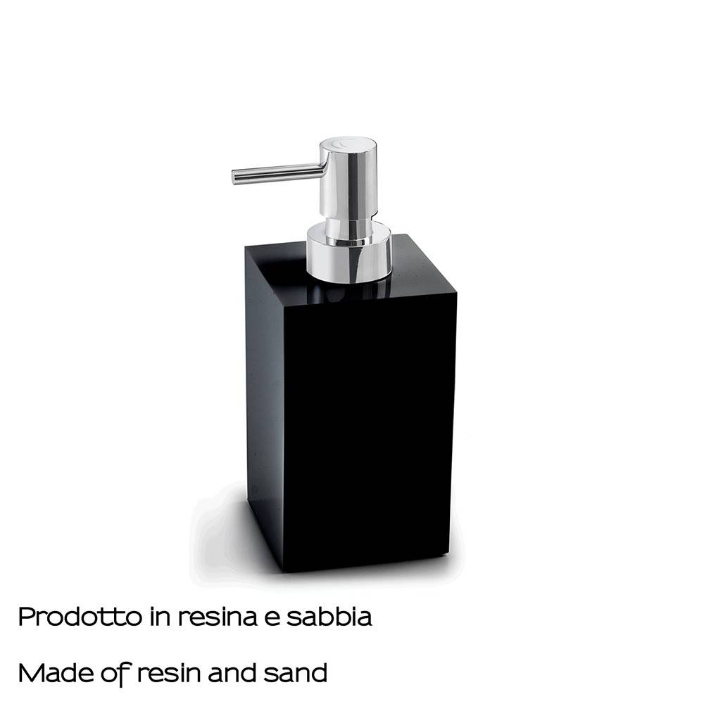 Dosasapone d' appoggio GEDY linea Sofia in resina colore Nero Matt