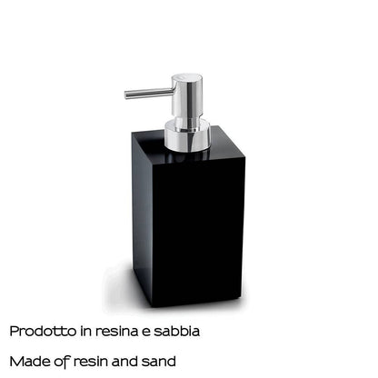 Dosasapone d' appoggio GEDY linea Sofia in resina colore Nero Matt