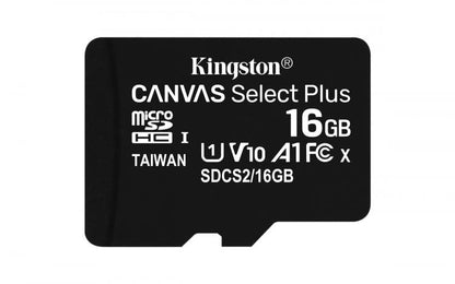 Kingston Micro Sd 16Gb + Adattatore Canvas Plus Sdcs2 Classe 10 100Mb/S