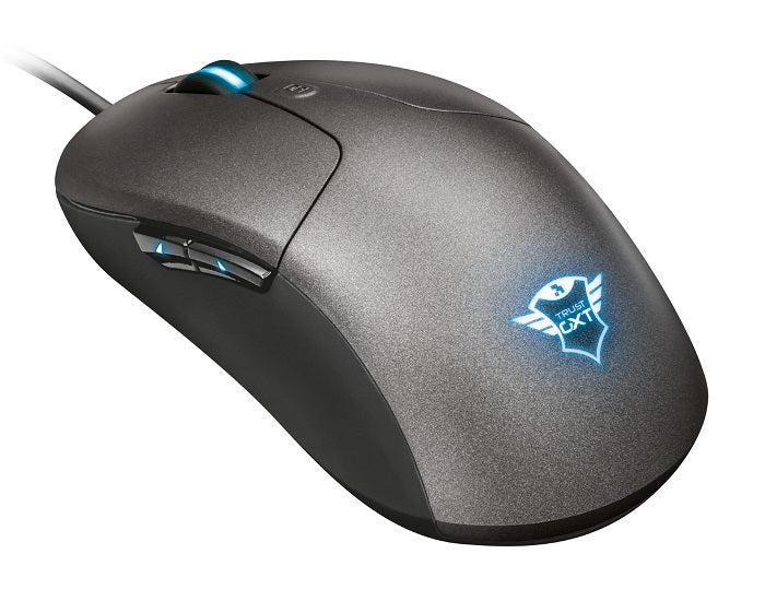 Trust Gaming Maus GXT180 Kusan Gaming Schwarz für Spiele 5000 dpi 6 empfindliche Tasten