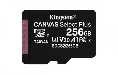 Kingston Micro SD 256GB + Adapter Canvas Plus SDCS2 Klasse 10 100MB/S