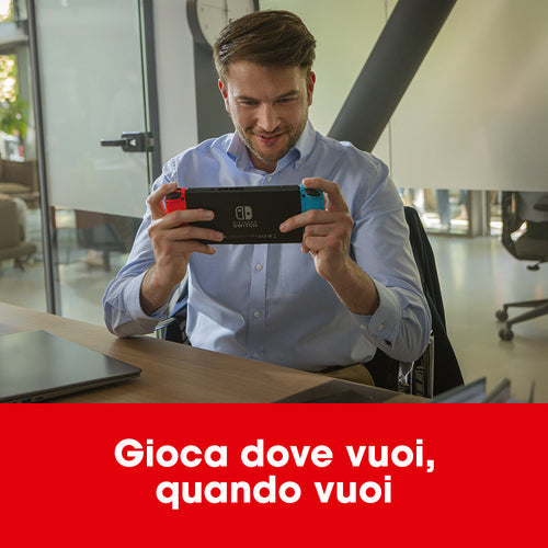 Nintendo Switch Konsole 1.1 Neon-Blau/Rot [Ed.2022] Italien Neu Versiegelt 6.2"