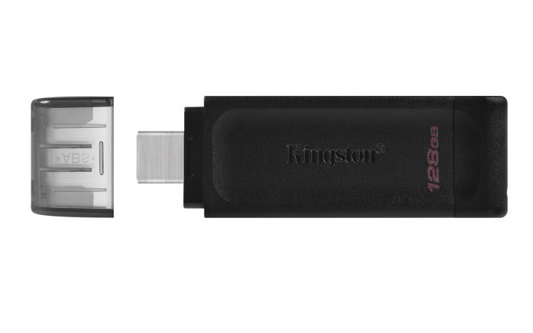 Kingston Pendrive 128GB DataTraveler USB-C 3.2 DT70/128GB Speicherstick Flash Drive Typ C Schwarz